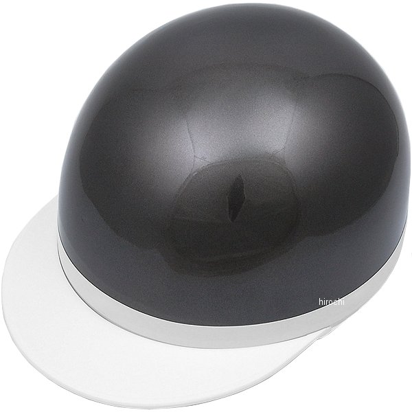 7103 NBS バイクパーツセンター ハーフヘルメット 白ツバ ガンメタ フリーサイズ(57-59cm)