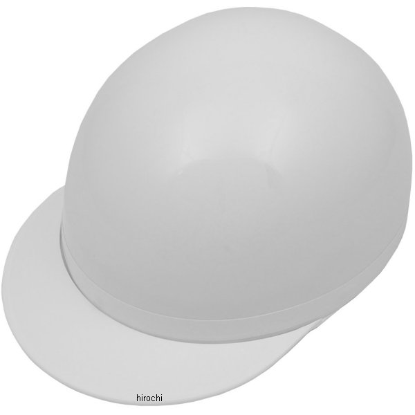 7108 NBS バイクパーツセンター ハーフヘルメット 白ツバ 白 フリーサイズ(57-59cm)