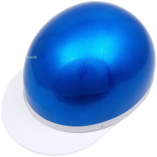 710902 NBS バイクパーツセンター ハーフヘルメット 白ツバ ブルーラメ 57-59cm