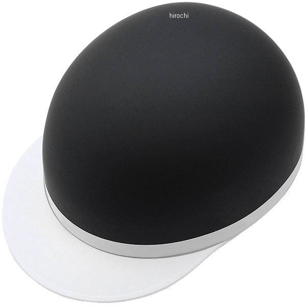 710906 NBS バイクパーツセンター ハーフヘルメット 白ツバ マットブラック 57-59cm