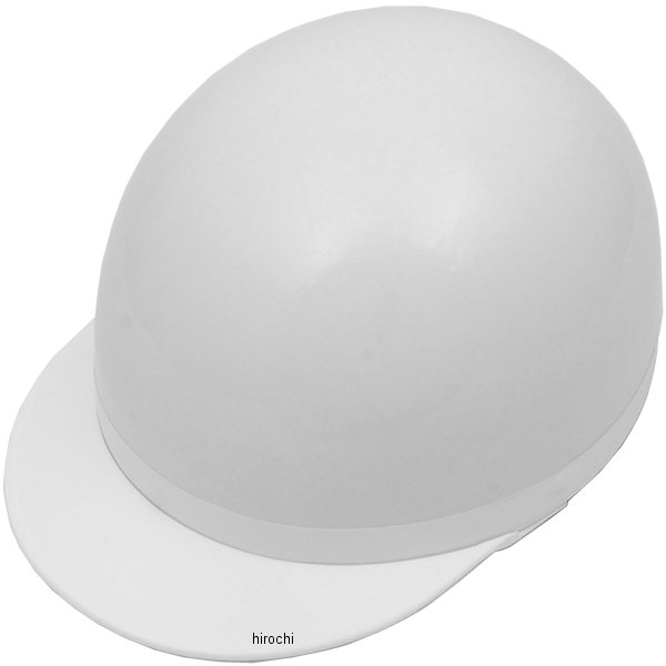 710915 NBS バイクパーツセンター ハーフヘルメット 白ツバ 白 XLサイズ(61-62cm)