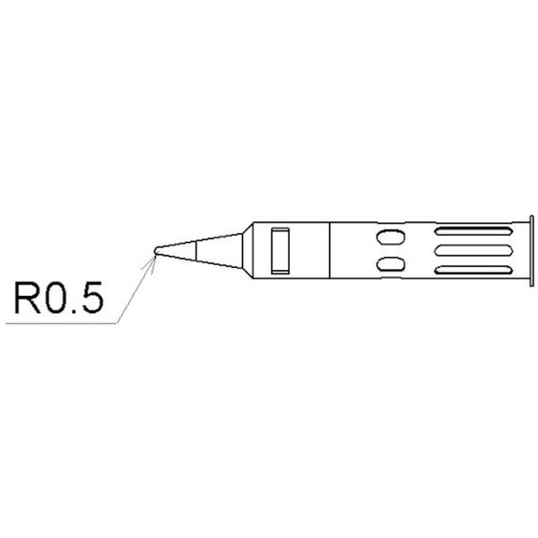 710101 宝商(株) コテライザー ガス式コードレスはんだこて用交換コテ先 コテライザーミニ R0.5