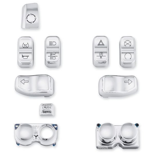 71500517 ハーレー純正 スイッチキャップキット クローム 19年以降 FLRT