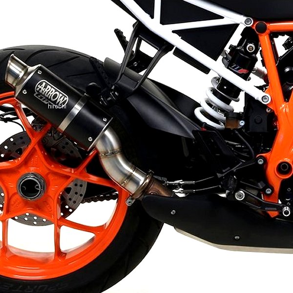71537GPI アロー ARROW スリップオンマフラー GP2 17年-18年 KTM 1290SUPERDUKEGT ニクロムダーク/ステンエンド