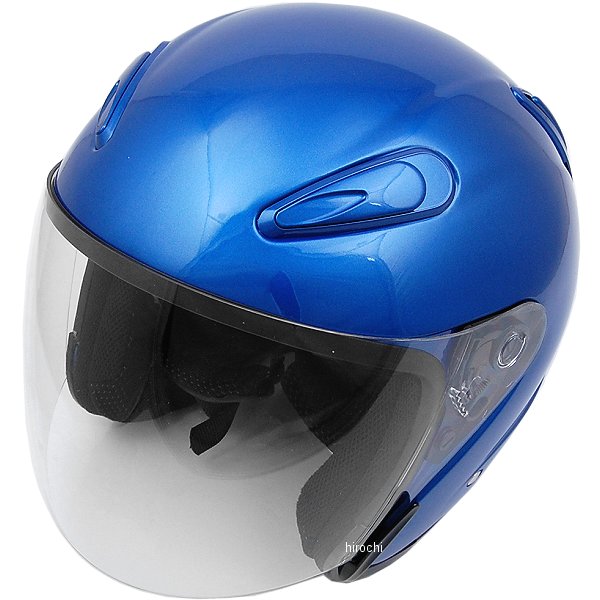 A221NBS バイクパーツセンター ジェットヘルメット エアロフォルム 青 Mサイズ(57-58cm未満)