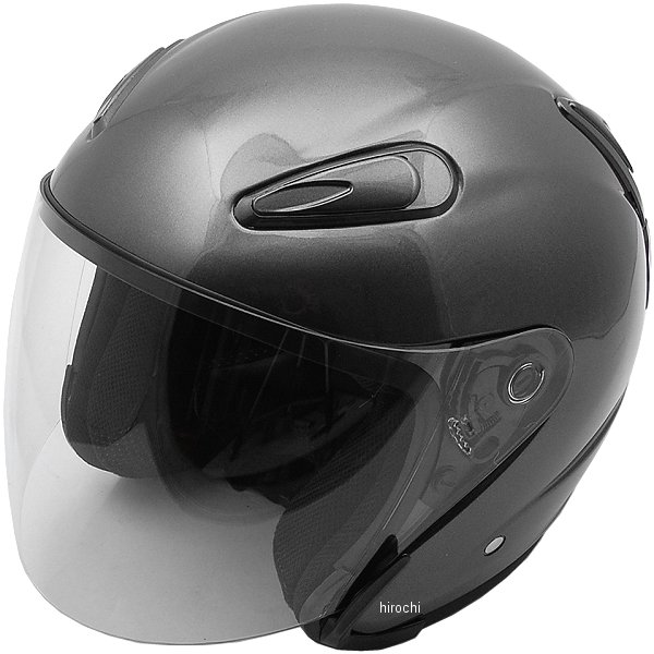 A221 NBS バイクパーツセンター ジェットヘルメット エアロフォルム ガンメタ Lサイズ(59-60cm未満)