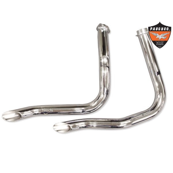 724A ガッツクローム PAUGHCO アーリーショベル用 34" グースカットドラッグパイプマフラー