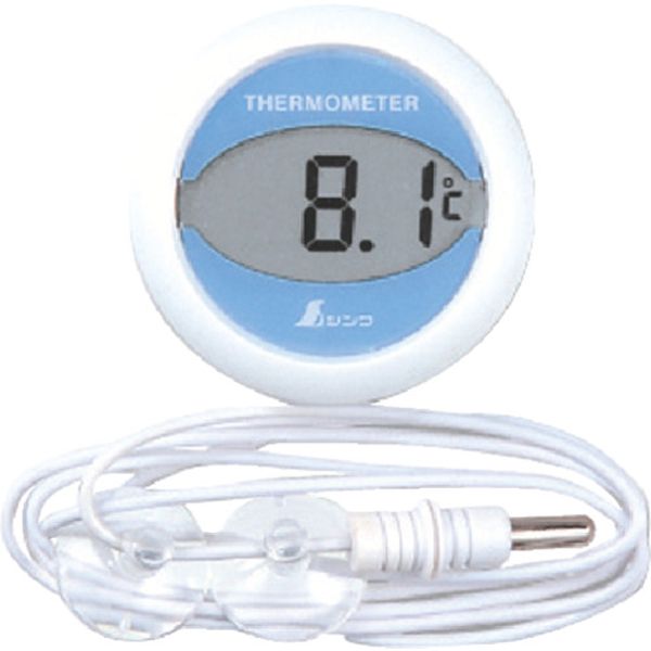 72980 816-4124 シンワ測定(株) シンワ ホームサーモ デジタル T冷蔵庫用温度計 丸型