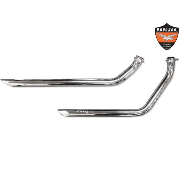 730D34 ガッツクローム PAUGHCO 70-84年ショベル用 34"ショットガンドラッグパイプマフラー
