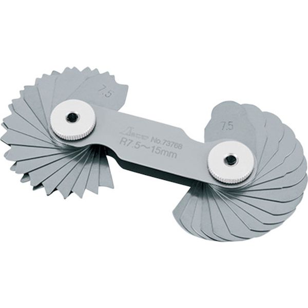 73768 286-6313 シンワ測定(株) シンワ ラジアスゲージ B R7.5～1532枚組