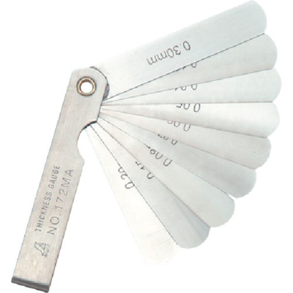 73776 816-4160 シンワ測定(株) シンワ シックネスゲージ A 75mm 9枚組