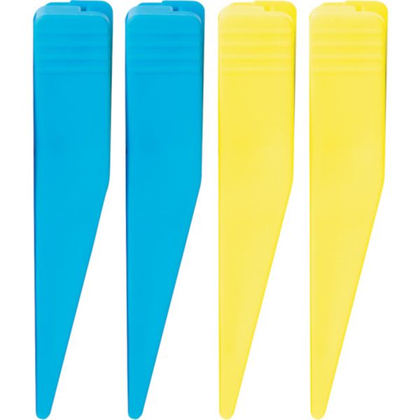 74191 557-4593 シンワ測定(株) シンワ 標尺クリップ 巾60mm用 青・黄 各2個入