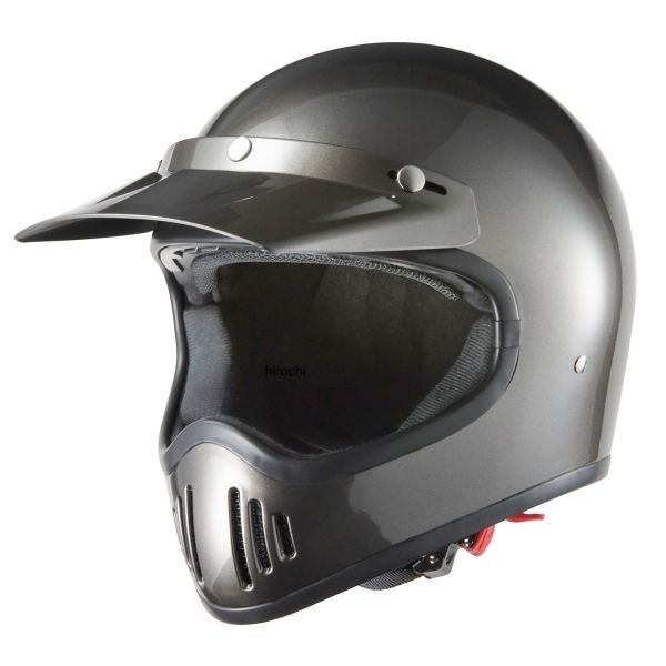 751507 NBS バイクパーツセンター A-728 ビンテージフルフェイスヘルメット L ガンメタリック