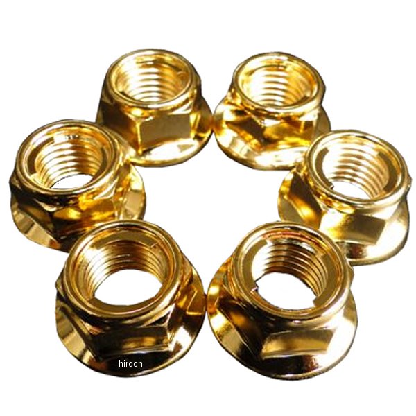 7531 ビーアールシー BRC リアスプロケット取付ナット 6個 77年-79年 GS400全機種 金メッキ