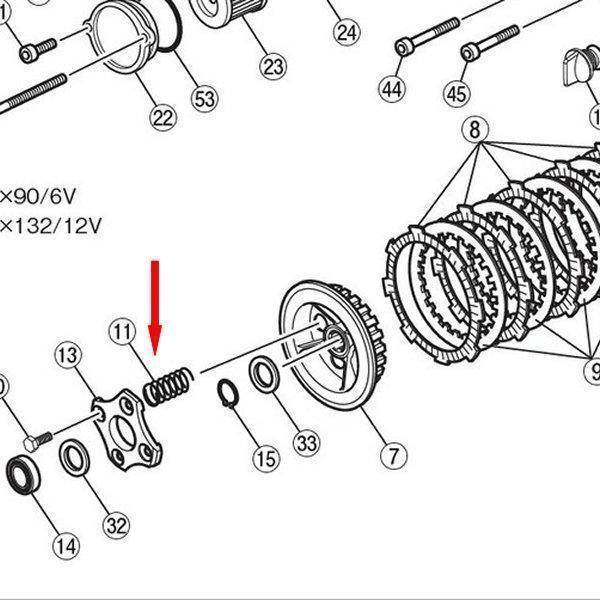 75426 デイトナ クラッチスプリングセット 4個 5ディスククラッチキット補修品(75321 74443 75322) モンキー ゴリラ