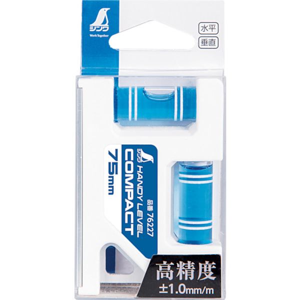 76227 271-9445 シンワ測定(株) シンワ ハンディレベル コンパクト 75mm