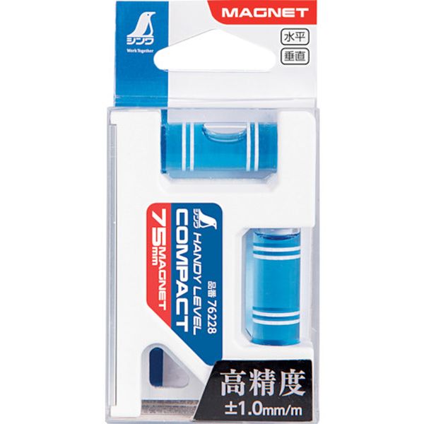76228 271-9446 シンワ測定(株) シンワ ハンディレベル コンパクト 75mmマグネット付