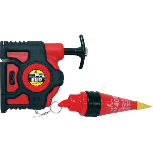 77376 816-4426 シンワ測定(株) シンワ ハンディ下げ振り Pro 自動巻赤 スイピタ400g付