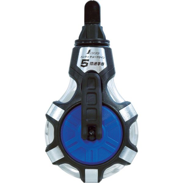 77560 432-6946 シンワ測定(株) シンワ チョークライン 5倍速手巻 粉付3倍太糸ブルー