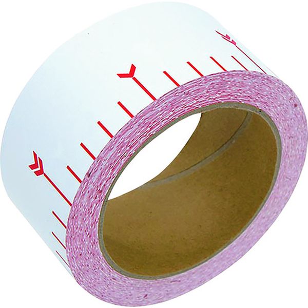 78193 147-6112 シンワ測定(株) シンワ 貼付ロッド＿合成紙製＿50mm×25m＿赤白30cm間隔