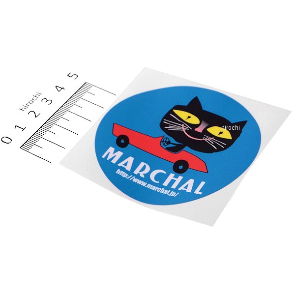800-7017 マーシャル MARCHAL ステッカー イラスト 丸形 直径76mm 青