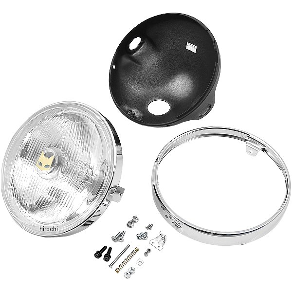 800-8009 マーシャル MARCHAL ヘッドライト 889 ドライビングランプ フルキット 180φ カワサキ車用 Z1、Z2、Z400FX クリア/黒