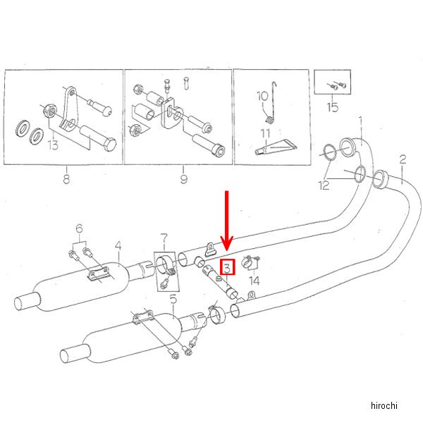 8003-KA9-03 ビート BEET バイパスパイプ ステン W800