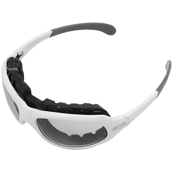 800710-WB ポッシュ POSH ライディンググラス 2084 フェイスパッド付き ホワイトフレーム/ブラックフェイス