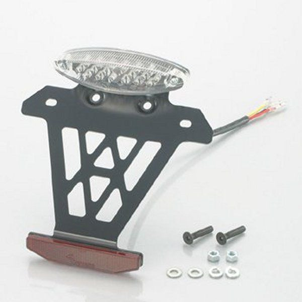 801-0511100 キタコ LED テールランプ&リフレクター スーパースリム クリアレンズ 汎用 (12V車) 126cc以上ナンバープレート