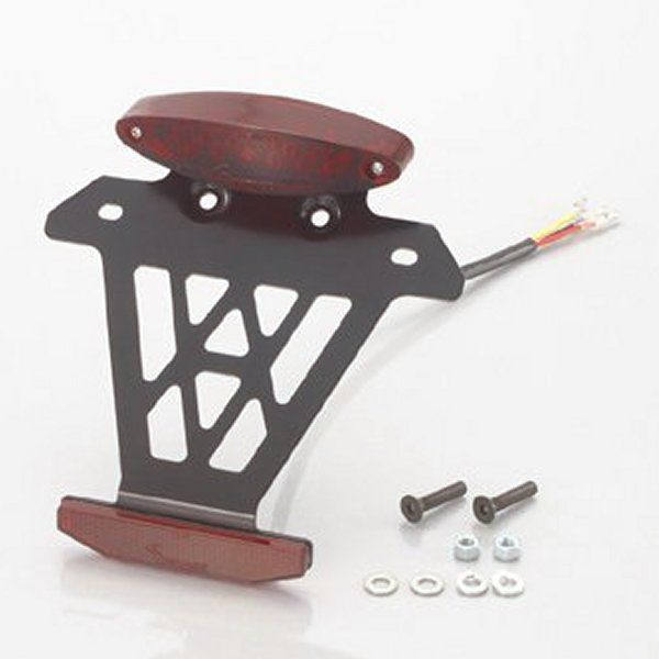 801-0511110 キタコ LED テールランプ&リフレクター スーパースリム 赤色レンズ 汎用 (12V車) 126cc以上ナンバープレート