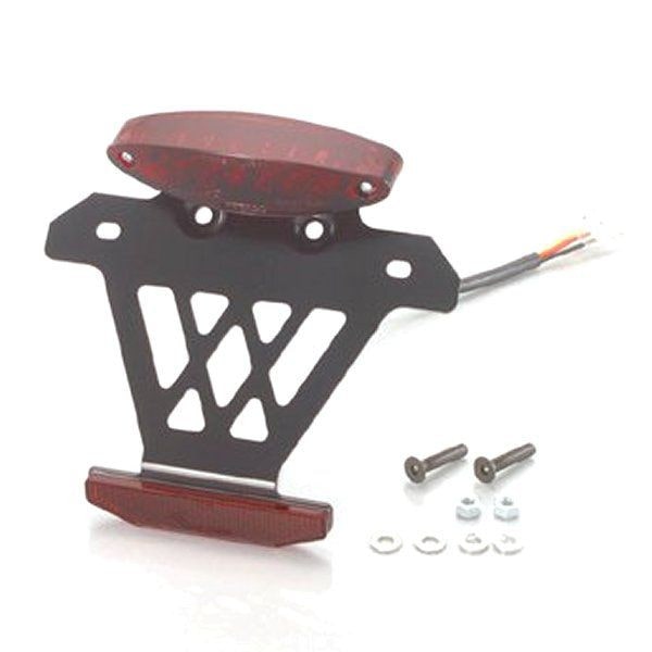 801-0511210 キタコ LED テールランプ&リフレクター スーパースリム 赤色レンズ 汎用 (12V車) 50-125ccまでのナンバープレート