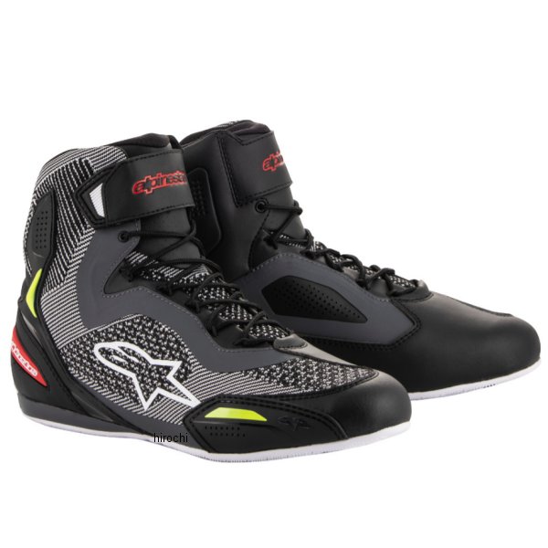 2510319 アルパインスターズ FASTER 3 RIDEKNIT シューズ 黒/グレー/赤/蛍光黄 9.5サイズ(27.0cm)