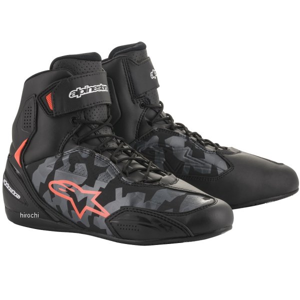 2510219 アルパインスターズ FASTER 3 シューズ 黒/グレー/カモ/蛍光赤 8.5サイズ(26.0cm)