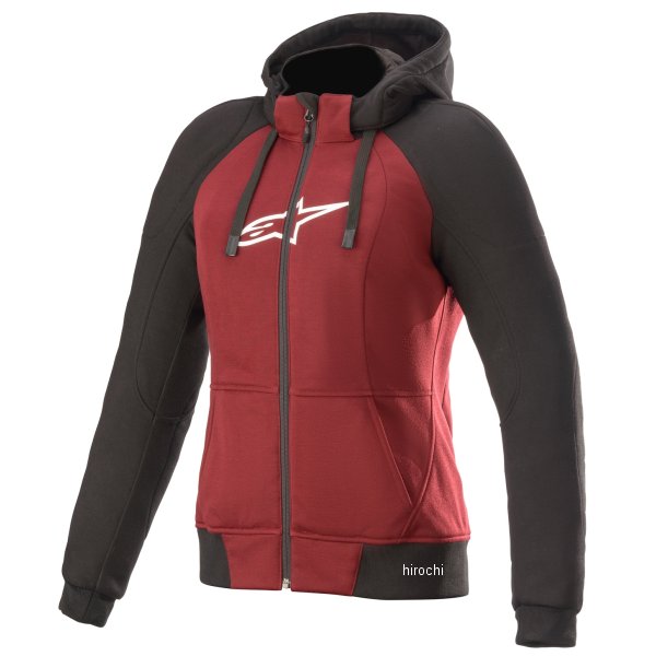 4210920 アルパインスターズ 秋冬モデル ジャケット STELLA CHROME SPORT HOODIE ジャスパーレッド/黒/白 レディース Lサイズ