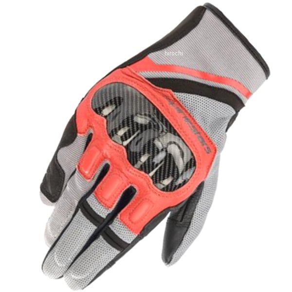 8059175360596 アルパインスターズ 春夏モデル グローブ CHROME アッシュグレー/黒/ブライトレッド XLサイズ