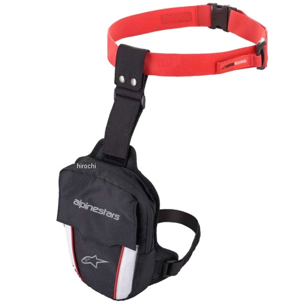 8059175362361 アルパインスターズ ACCESS THIGH BAG 黒/赤/白 ワンサイズ