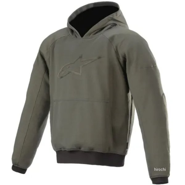 4209221 アルパインスターズ  AGELESS HOODIE ミリタリーグリーンメランジ XLサイズ