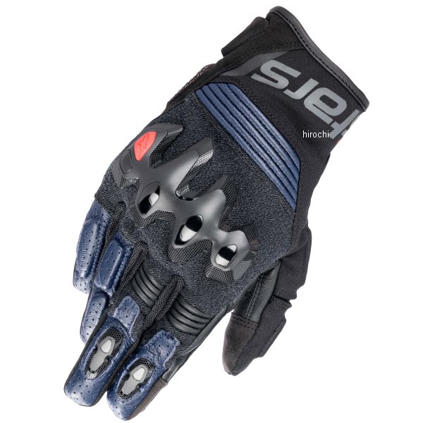 3504822 アルパインスターズ 春夏モデル HALO レザーグローブ ダークブルー/黒 Lサイズ