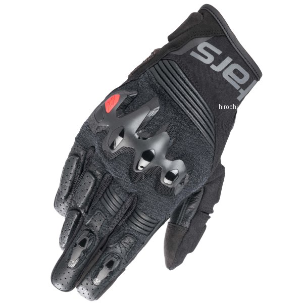 3504822 アルパインスターズ 春夏モデル HALO レザーグローブ 黒 Sサイズ