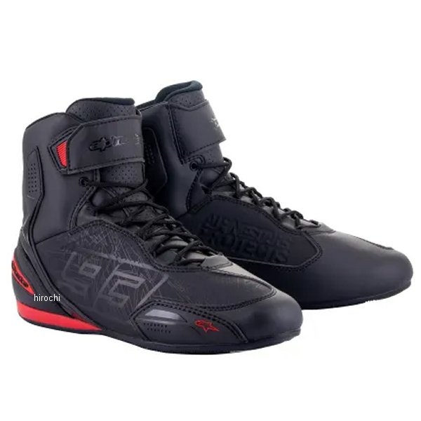 2510919 アルパインスターズ AUSTIN ライディングシューズ 黒/ブライトレッド 9.5サイズ