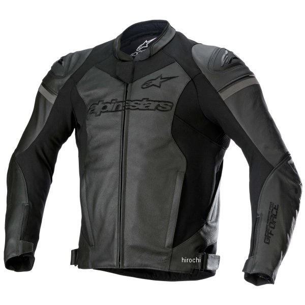 3100822 アルパインスターズ 春夏モデル GP FORCE レザージャケット 黒/黒 48サイズ