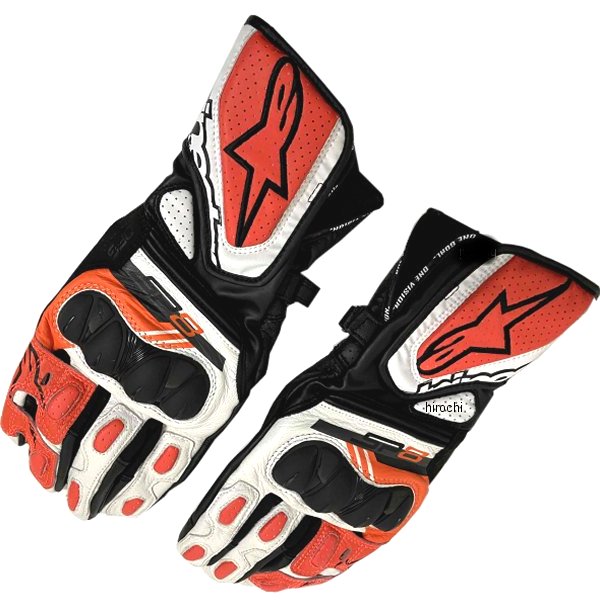 3558321 アルパインスターズ グローブ SP-8 v3 レザー 黒/白/レッドフロー XLサイズ