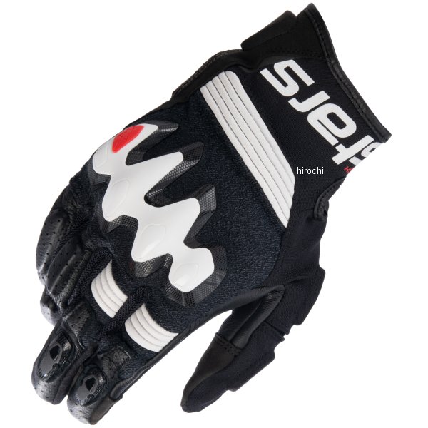 3504822 アルパインスターズ 春夏モデル HALO レザーグローブ 黒/白/ 2XLサイズ