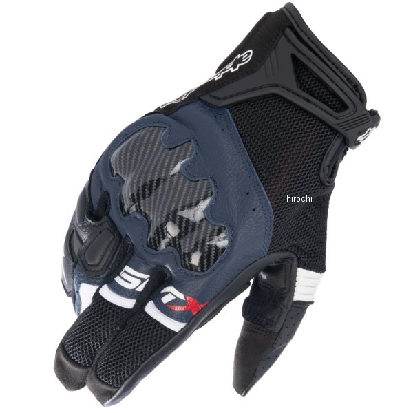 3567222 アルパインスターズ 春夏モデル SMX-R グローブ ASIA 黒/ダークブルー/白 Lサイズ