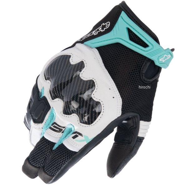 3597222 アルパインスターズ 春夏モデル STELLA SMX-R グローブ レディース 黒/白/ティール XSサイズ