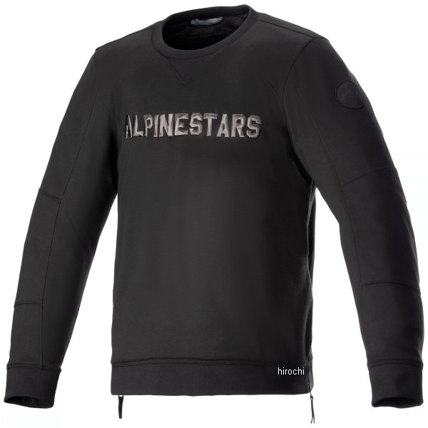 4201023 アルパインスターズ 春夏モデル ジャケット LEGIT CREW FLEECE リジット クルー フリース 黒/クールグレー XLサイズ