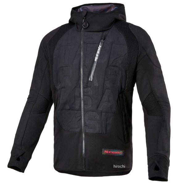 4201824 アルパインスターズ モーステックハイブリット フーディッドジャケット 黒 Sサイズ