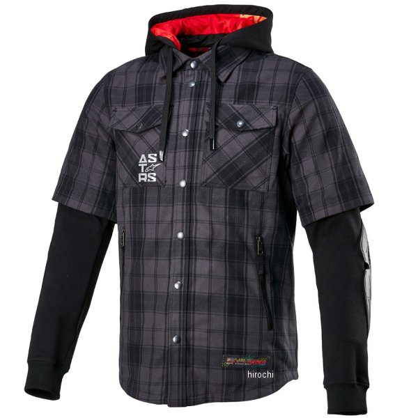 4300424 アルパインスターズ モースティック タータンシャツ タールグレーブラック 2XLサイズ