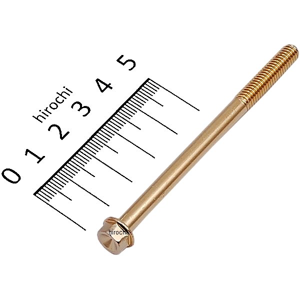 810750-080 ポッシュ POSH スモールフランジ六角ボルト 24Kメッキ M6x80 P1.0 1本入り