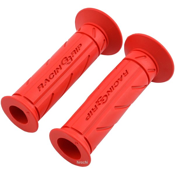 811351 ポッシュ POSH レーシンググリップ 貫通タイプ φ22.2mm用 左右セット 赤